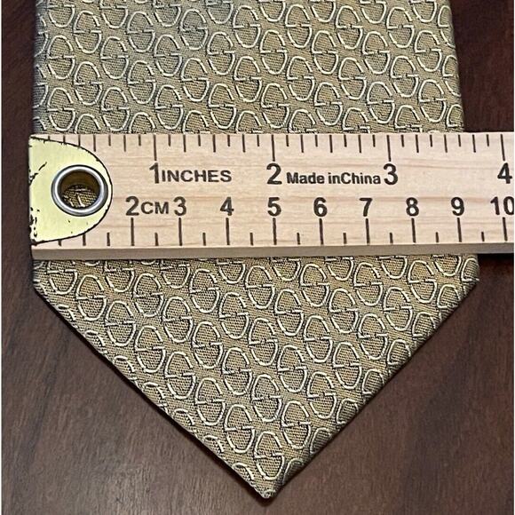 Lamberti Gold 100% Silk Men’s Neck Tie Made In Italy - Picture 4 of 9